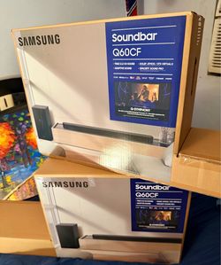 Samsung Soundbar (HW-Q60CF) Dolby Atmos 3.1.2 Home Theater Wireless Sub, Adaptive Audio
