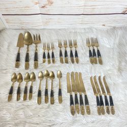 Vintage Siam Thailand  Dinner Utensils Lot Of 29 