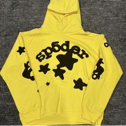 Sp5der Beluga Yellow Hoodie