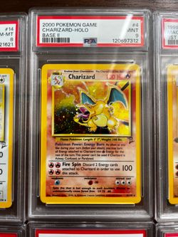Pokemon Graded by PSA- contains Charizard base II graded 9