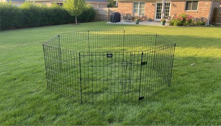 8-Panel Pet Animal Dog Enclosure Exercise Pen with Door! Each Panel 24x24in