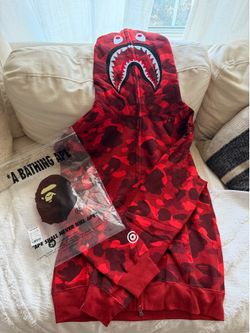 Red Bape Zip Up size L
