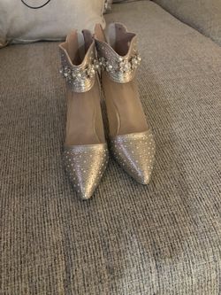Gold And Pearl Ankle Boots