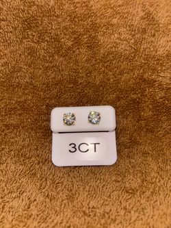 3 CT Moissanite Earrings