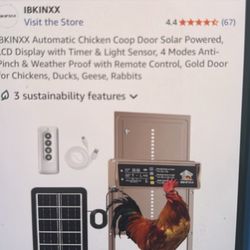 IBKINXX AUTIMATIC CHICKEN 🐓 COOP DOOR SOLAR POWERED 