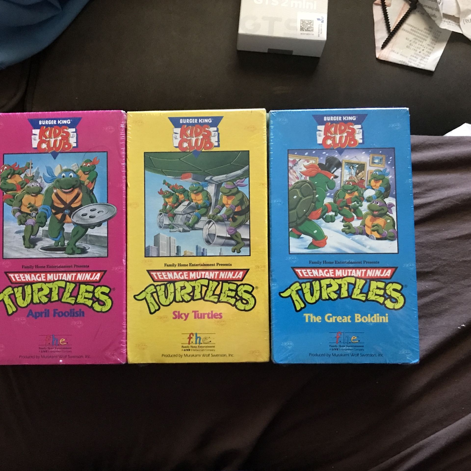 Burger King kids club Teenage Mutant Ninja Turtles VHS Limited addition tapes