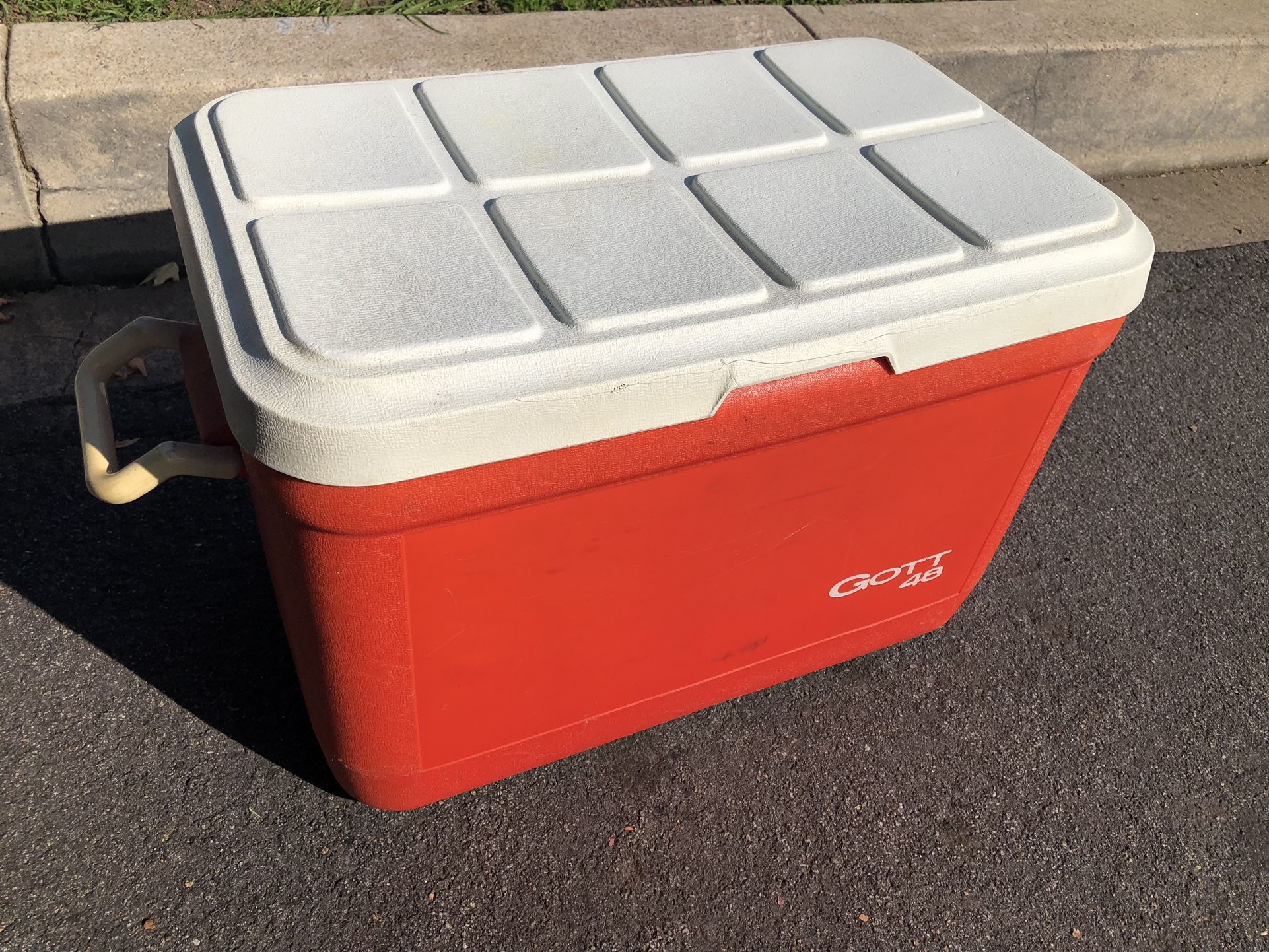 Vintage Red GOTT 1948 Ice Chest - Cooler