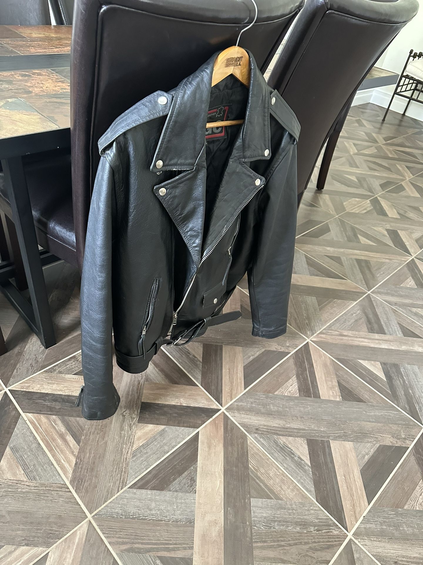 Men's Genuine Biker Leather RGC Jacket size 46