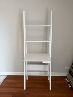 White Ladder Shelf Desk
