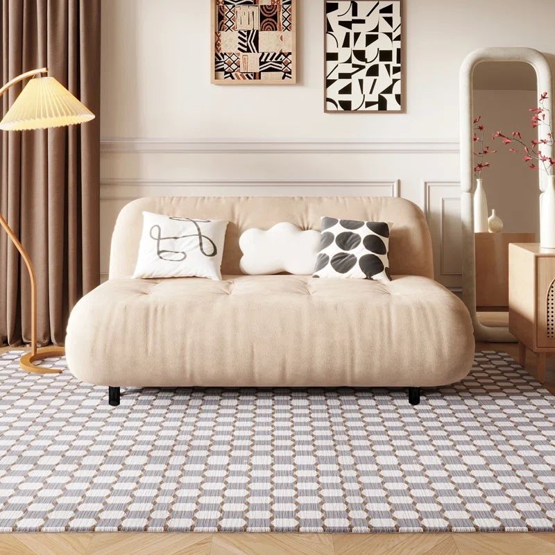 JASIWAY 45in Folding Technological Velvet Sofa Bed Furniture