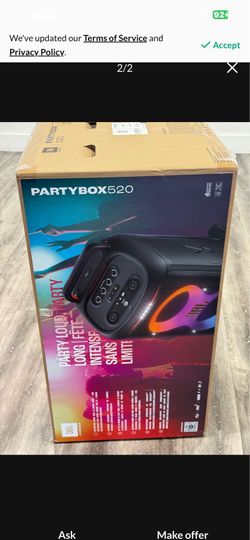 Jbl party box 520 new in box