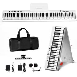 Portable Piano Keyboard, Semi-Weighted Folding Digital Piano 88 Key