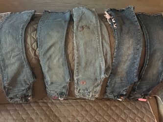 Lot of 5 Girls Denim Jeans
