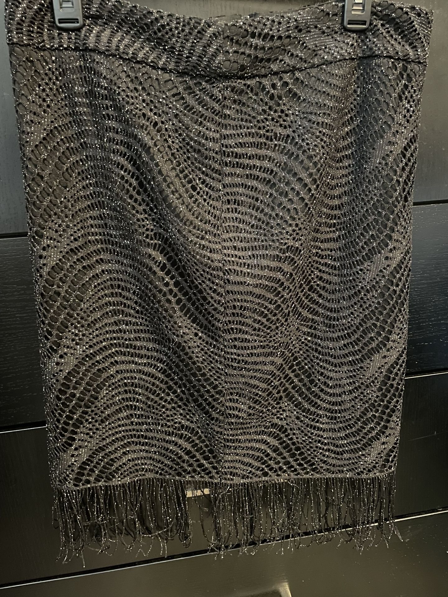 Soho Brand Black Fringe Skirt