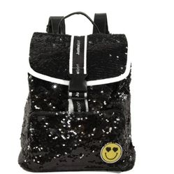 Justice Girls Black Sequin Mini Backpack