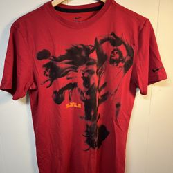 Nike LeBron James Shirt Medium Red Dri-FIT Tee