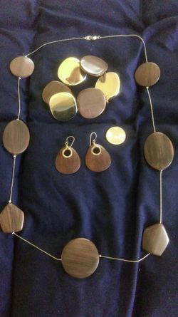 3 pieces evening set necklace bracelet and earrings