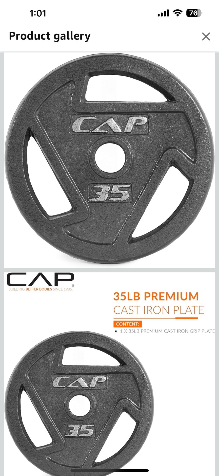 CAP Barbell 2-Inch Olympic Weight Plate