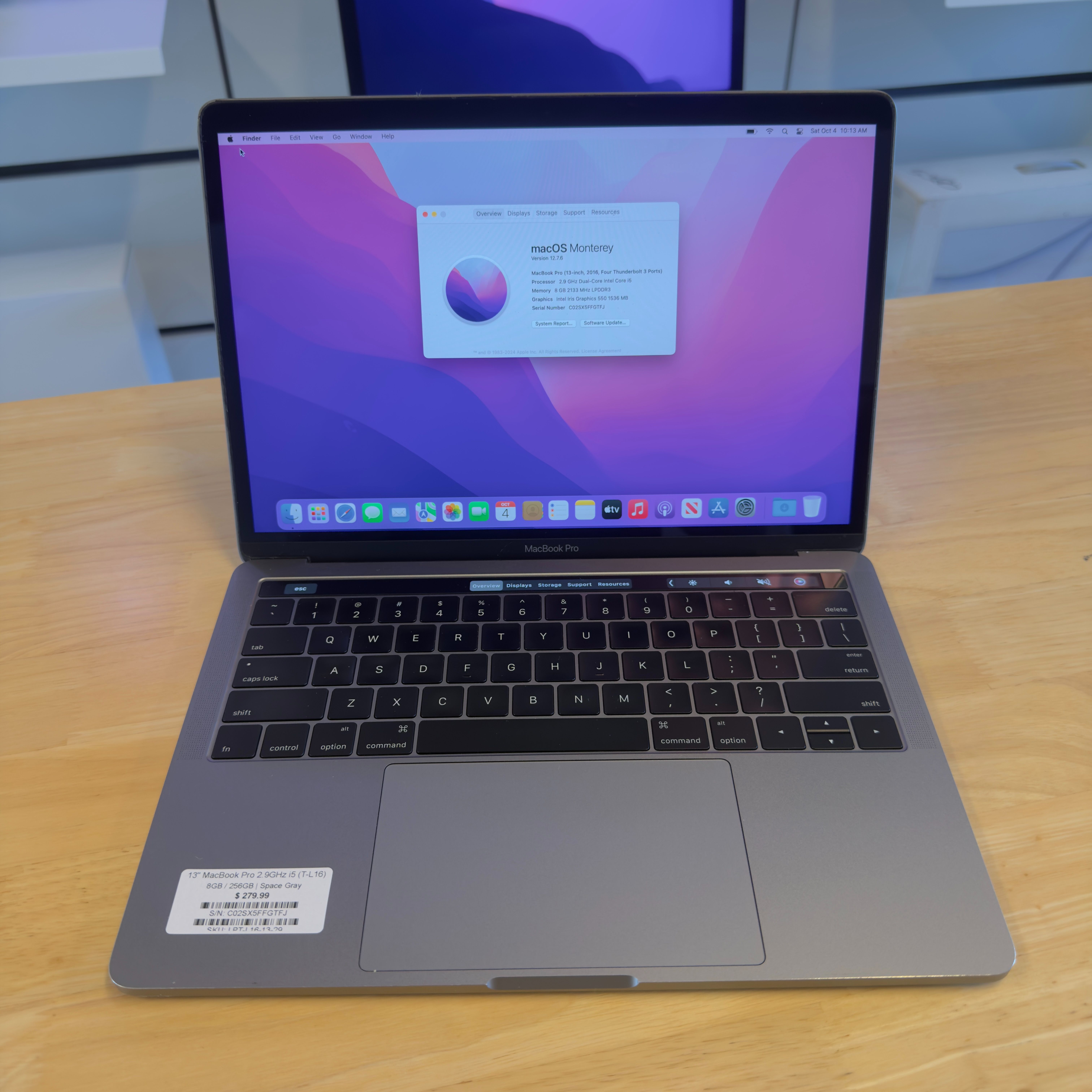 Apple MacBook Pro 13" β 2.9GHz i5 | 8GB / 256GB | Space Gray
