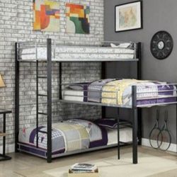 Brand New Twin Size Metal Triple Bunk Bed 