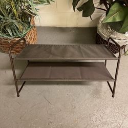2-Tier BRONZE Shoe Rack - Firm Posted Price UNASSEMBLED.  Can also purchase fully-assembled for firm higher price (pls see details herein).