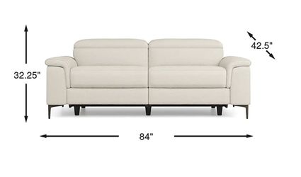 ⭐ Dual Power Reclining Sofa – Beige