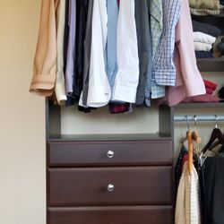 Bedroom Closet Shelves and Drawers