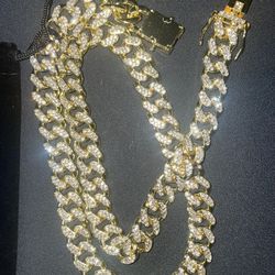 18k Gold Icy Cuban Link