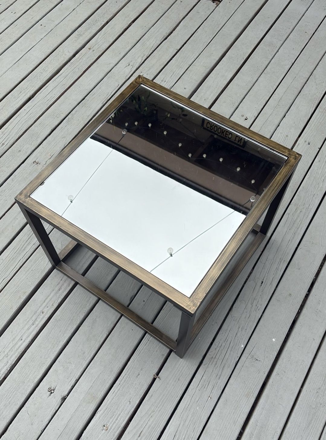 Mirrored Glass Side Table