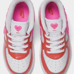 NEW Nike Air Force 1 LV8 TD Valentine's Day 9C Toddler