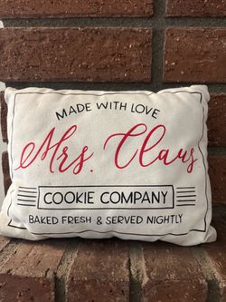 Mrs. Claus decorative Christmas pillow