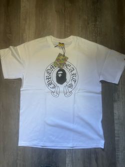 BAPE x Chrome Hearts White Graphic T-Shirt Size M