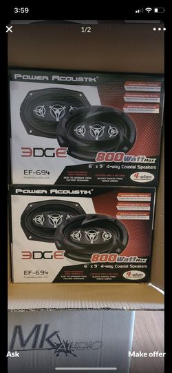 Power Acoustik EF-694 800W Peak 6x9" Edge Series 4-Way Coaxial Car 🔊