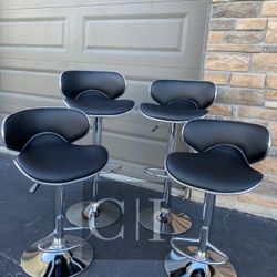 4 Brand New Black Bar Stools 