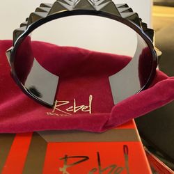 Brand New Waterford Rebel Ella B Gunmetal Cuff Bracelet