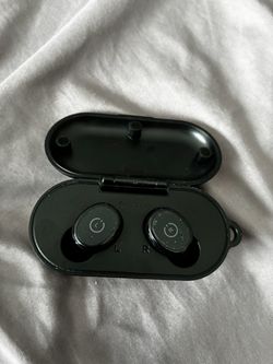 Black Wireless Earbuds with Charging Case