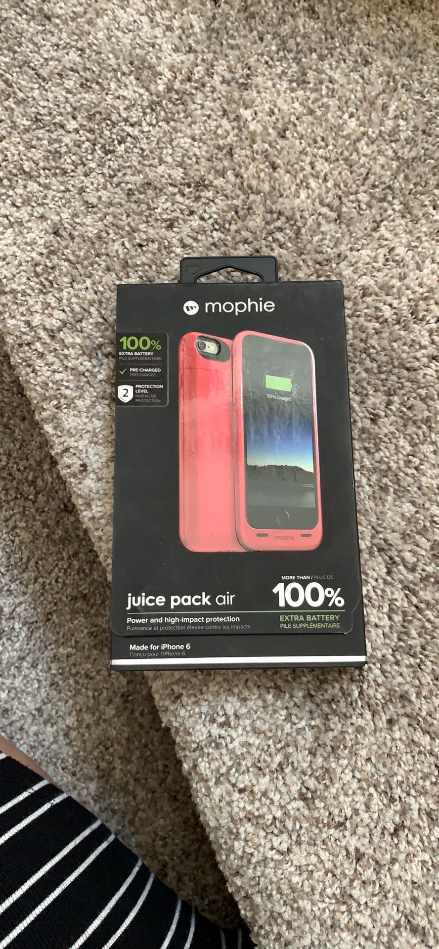 Pink Mophie iPhone 6/6s charging case