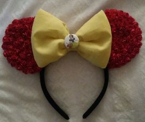 Snow white floral minnie ears