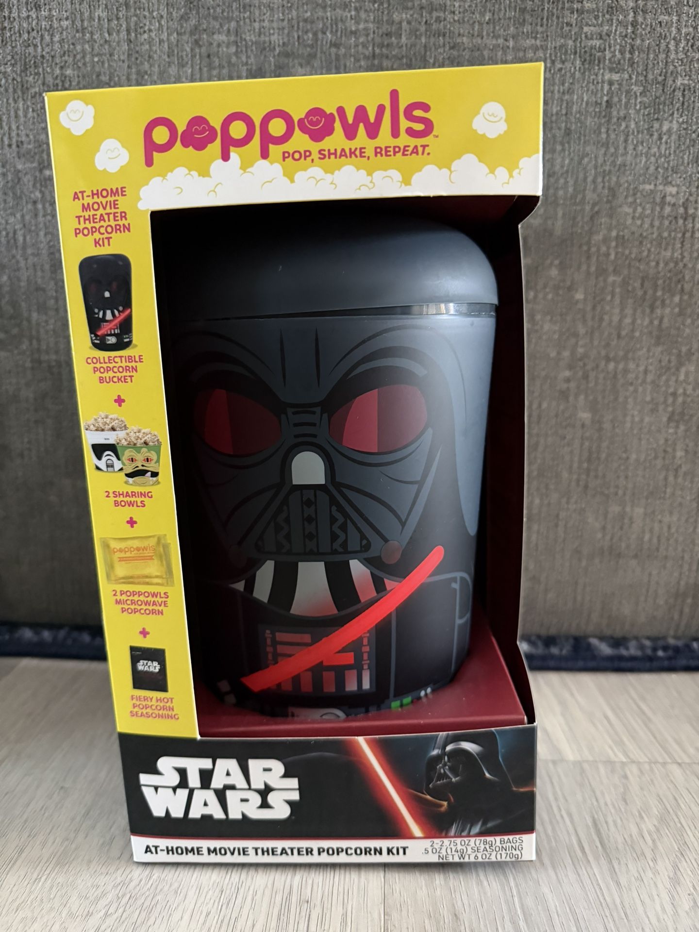 Darth Vader Poppowls Kit; At-Home Movie Night; Popcorn; Jabba The Hutt And Scout Trooper