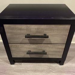 Fusion 4 Piece Queen Black & Gray Panel Bedroom Set | Bob's Discount Furniture & Mattress Store