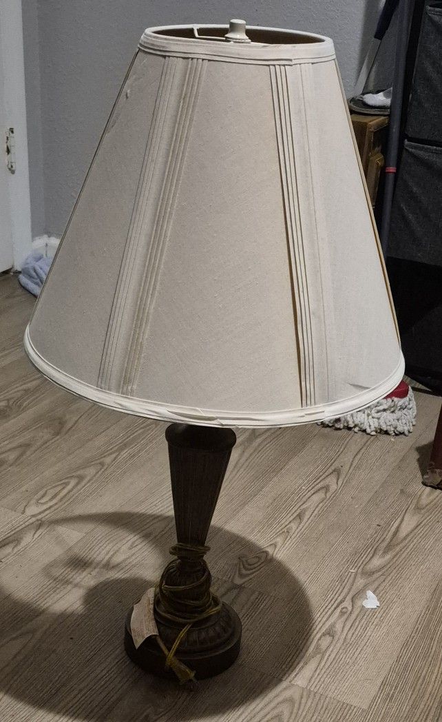 Lamp And Cream Color Lamp Shade