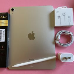 Apple IPad Air 5th Generation (10.9” Liquid Retina/ M1 chip / 2022 Model) 64GB with pen, keyboard case & Accessories (256gb $499) 