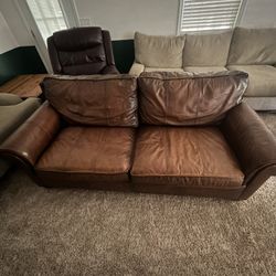 2 Leather Couches 
