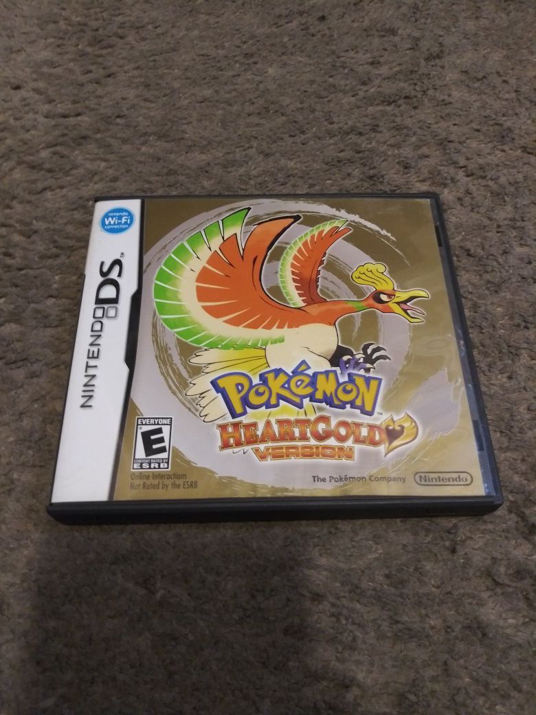 Pokemon heart gold version box & manual only no game