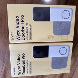 Brand New Unopened Wyze Video Doorbell Pro + Wyze Chime Pro Wired And Wireless 