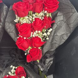 $50 - 12 Red Rose Bouquet 