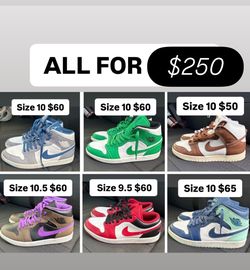 Jordan 1s and dunks package $250