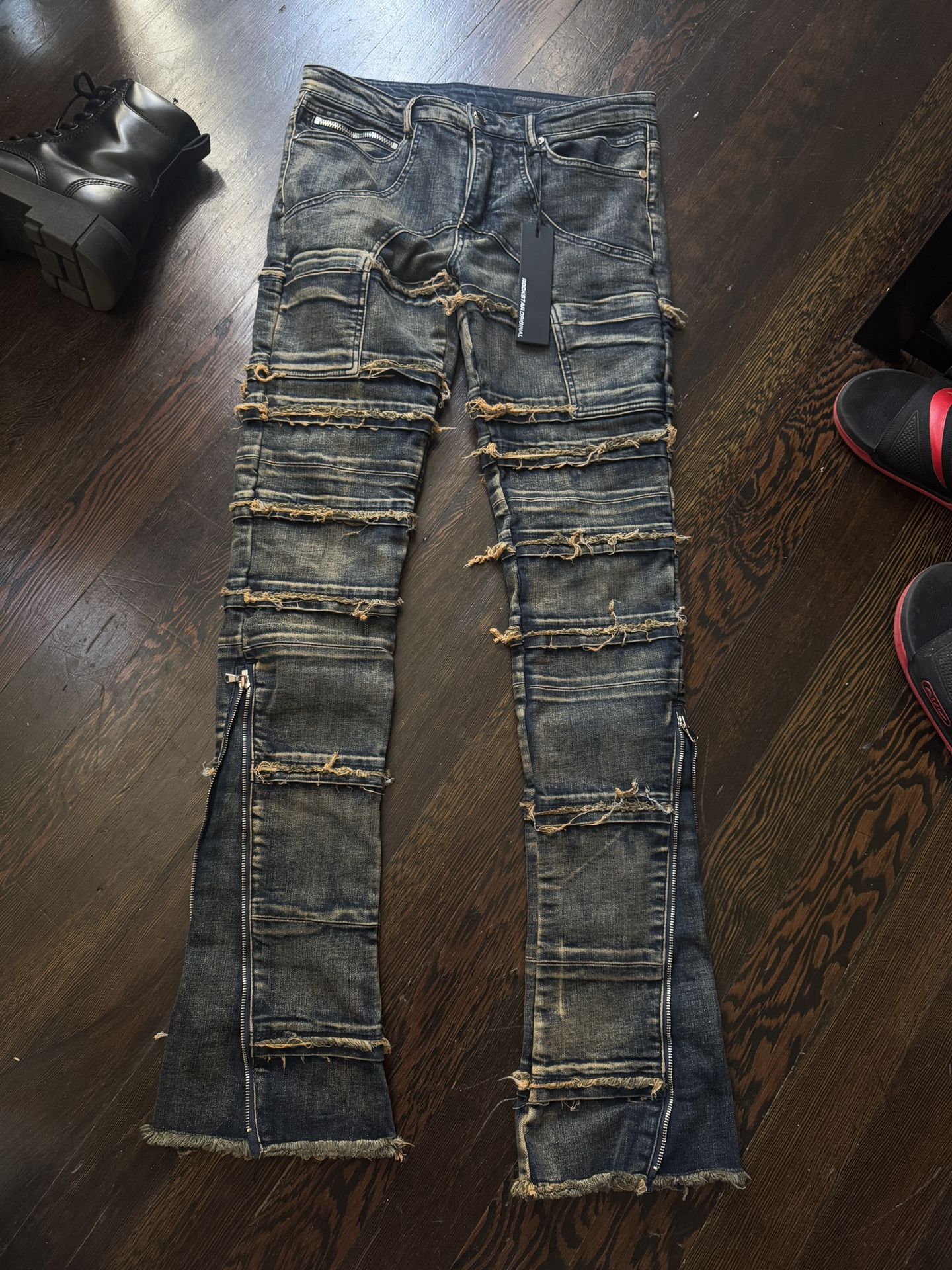Rockstar Denim Flare Jeans Stacked
