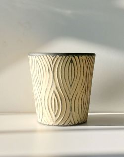 Ceramic Plant Pot/ Texture Plant Planter/ Flower Pot Patio Garden