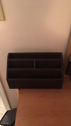 Brown leather Desk caddy